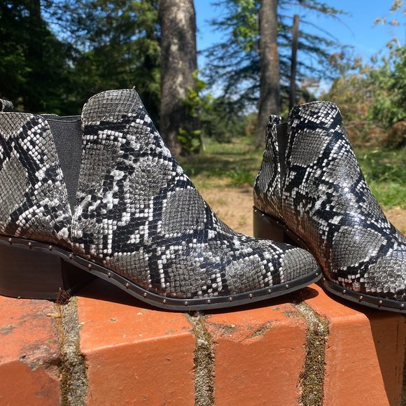 Bar III Snakeprint ankle booties with gem - Picture 1 of 6